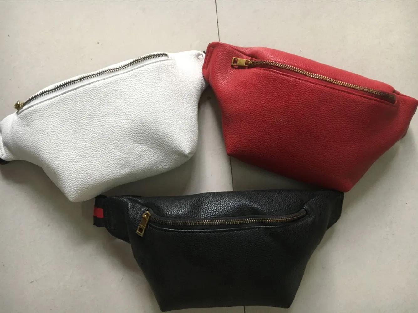 NEW top pu Design Waist Bag Black cowhide Heart waist Bags wallet Women Red waist crossbody bag shoulder bags #G65822754