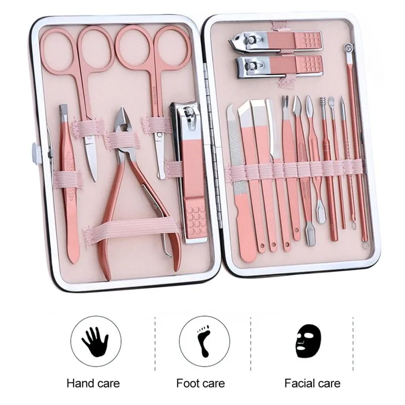 Ny manikyr rostfritt stål Nagelklippare Pedikyr Set Portable Travel Hygiene Kit Nail Cutter Tool Set5292385