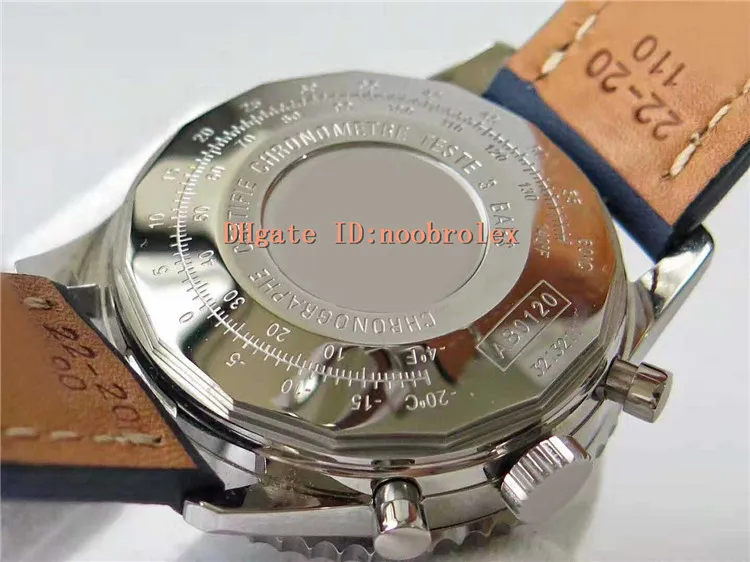 AL NAVITIMER Хронограф B10 Мужские часы ETA 7750 Автоматические 28800 полуколебаний в час Синий циферблат Сталь 316L Сапфир Двунаправленный вращающийся безель Lea251Z
