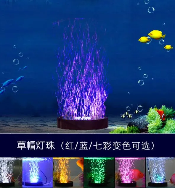 أضواء مضخة الهواء إضاءة أسماك الصمام 12 LED ضوء الغاطسة المسموقة أسماك أسماك هواء الحجر الفقاعة ديكور مضخة الصمامات المائية الهواء PU330X