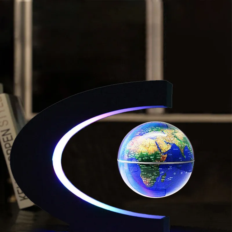 LED Magnetic Levitation Electronic Floating Globe World Map Anti-Gravity LED Night Light Home Decoration Novelty Birthday Gift286Z