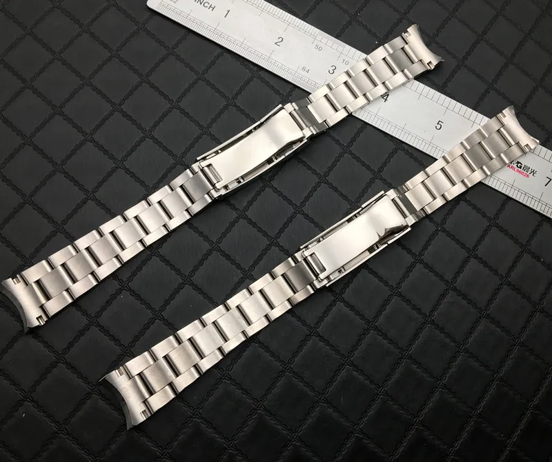 Marca 20mm escovado polonês prata pulseiras de relógio de aço inoxidável para rx submarino papel cinta sub-mariner pulseira pulseira 1232p