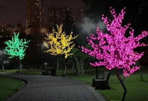 864 peças leds 6 pés de altura led flor de cerejeira árvore de natal luz à prova d' água 110 220vac cor rosa uso ao ar livre ship255t