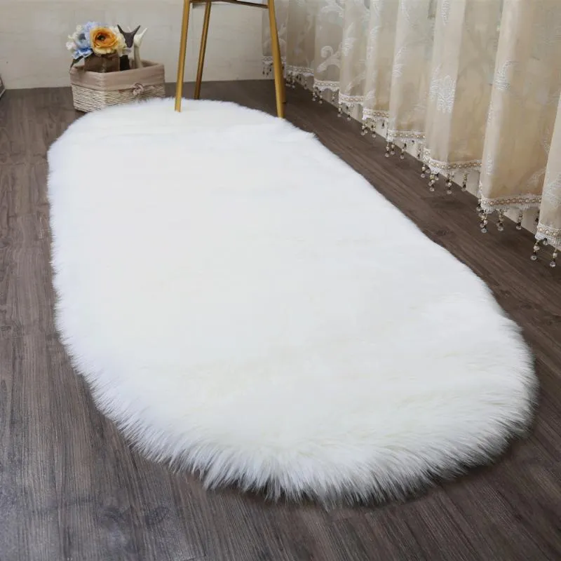 Mjuka fårskinn mattor mattor för hemmet vardagsrum sovrum varma mattor golvmattor hud päls mattor faux246x