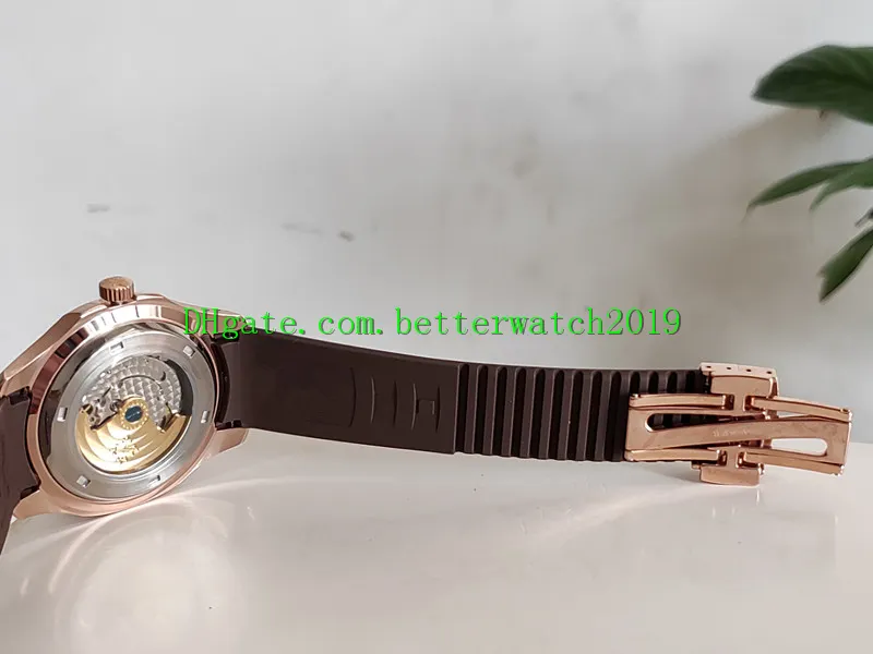 Luxe nouveau Aquanaut 5167R-001 5167R cadran marron asiatique 2813 montre automatique pour homme boîtier en or rose bracelet en caoutchouc marron montre de sport pour hommes 303u