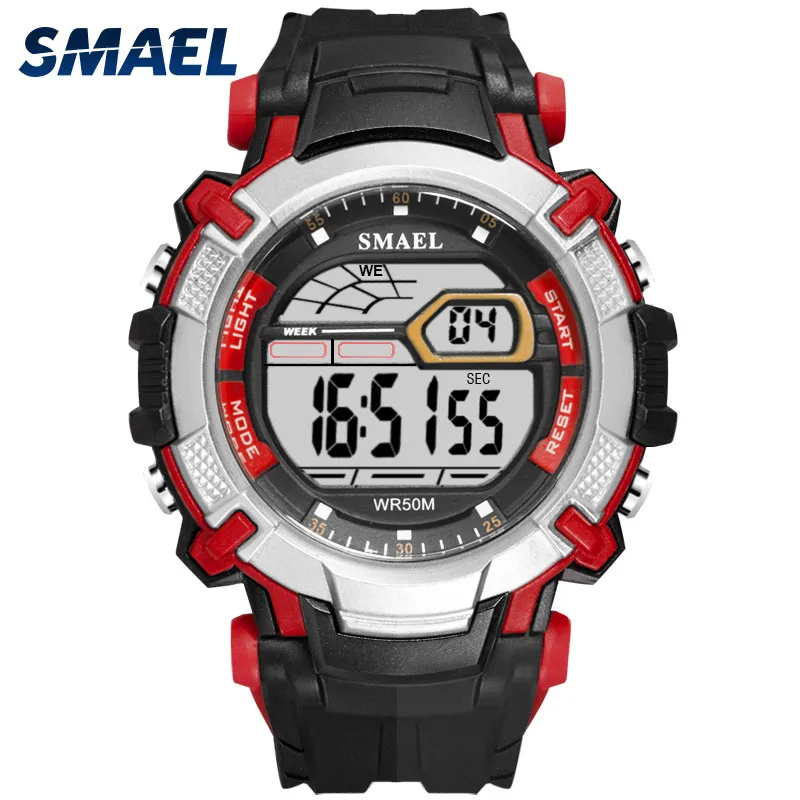 Luksusowe męskie zegarki Smael Digital Clock Alarm Waterproof LED Sport Mężczyzna Zegar zegarowe 1620 Top marka luksusowe zegarki Men300a