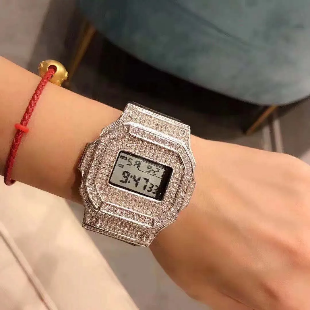 Lost General 2019 GD same hip hop super flash diamond couple quartz electronic watch with the highest quality assurance302y