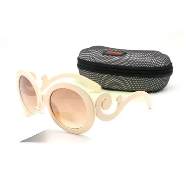 Мода Retro Art Big круглые кадры солнцезащитные очки высочайшего качества стаканы Женщина летние оттенки раскрашен UV400 с коробкой кошачьи глаза декоративные mod3460