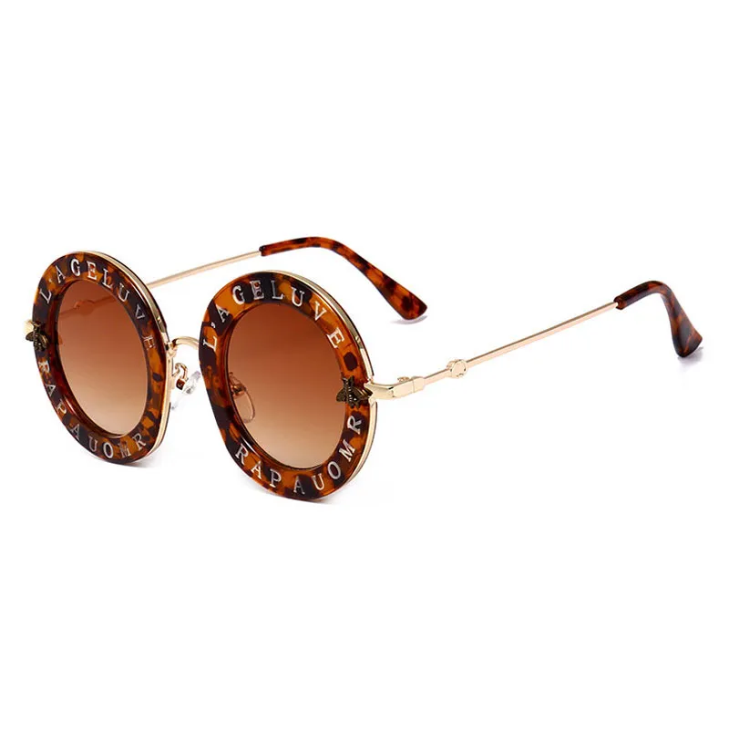 Luxus-Neuankömmling Markendesigner Runde Sonnenbrille für Frauen gute Qualität HD-Spiegel-Sonnenbrille Reiseparty Modeaccessoire gla290g
