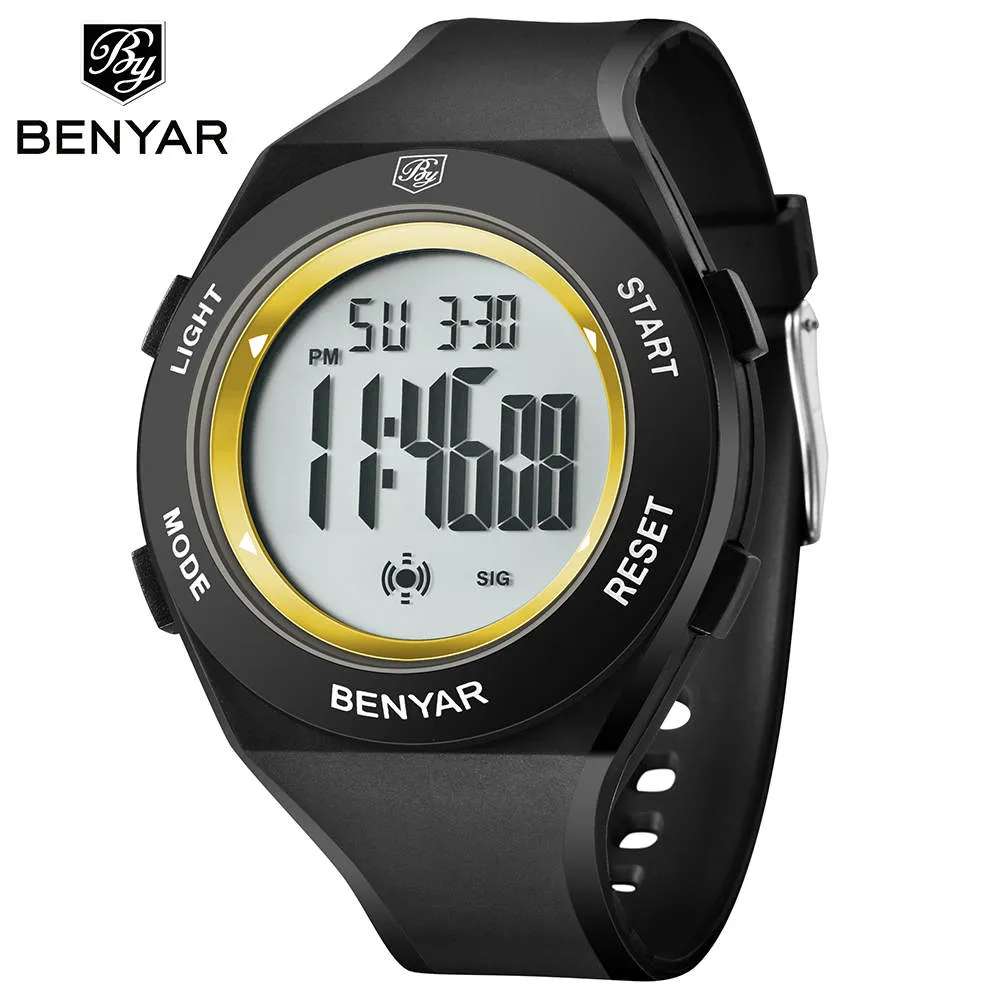 BENYAR мужские спортивные цифровые водонепроницаемые часы для мальчиков светодиодный цифровой секундомер дата спортивные наручные часы Relogio Masculino Digital G344t