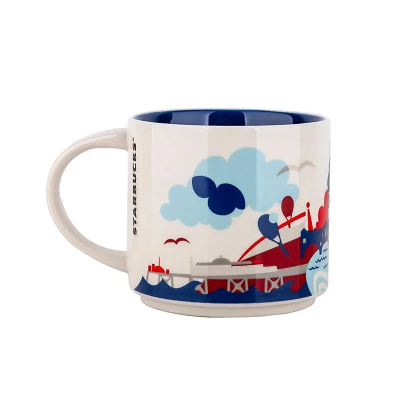 14 uncji Ceramiczny Starbucks City Mub British Cities Cities Coffee Mug z oryginalnym pudełkiem England City331g