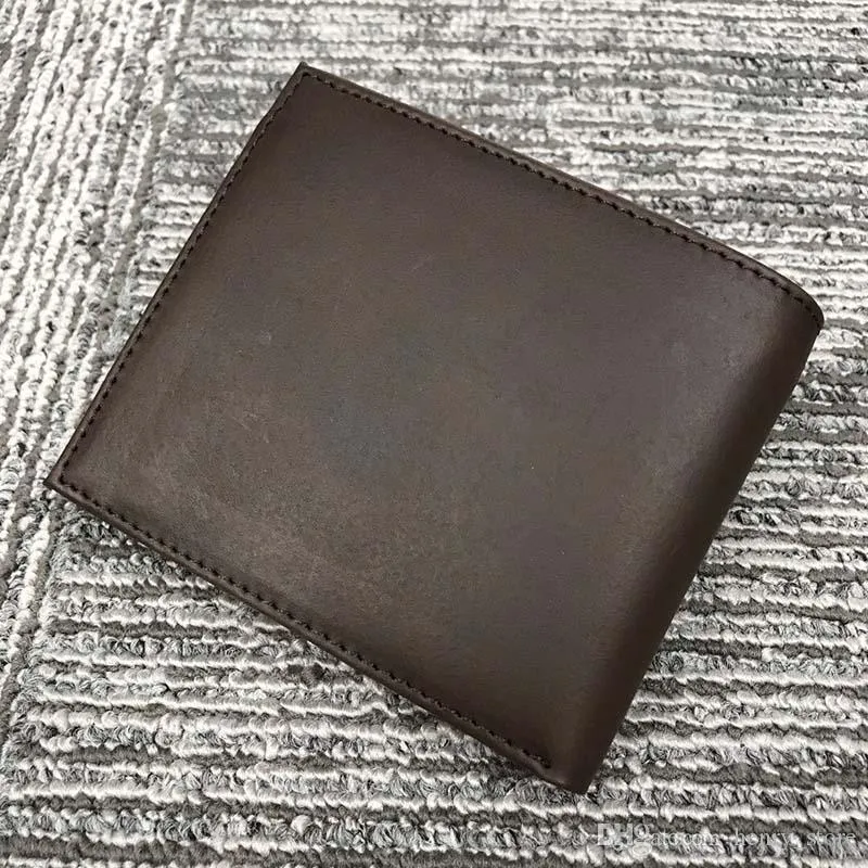 Код 312 Подлинный кожаный мужчина кошельки коричневые мужские кошельки короткий кошелек с держателями карманных карт с монет