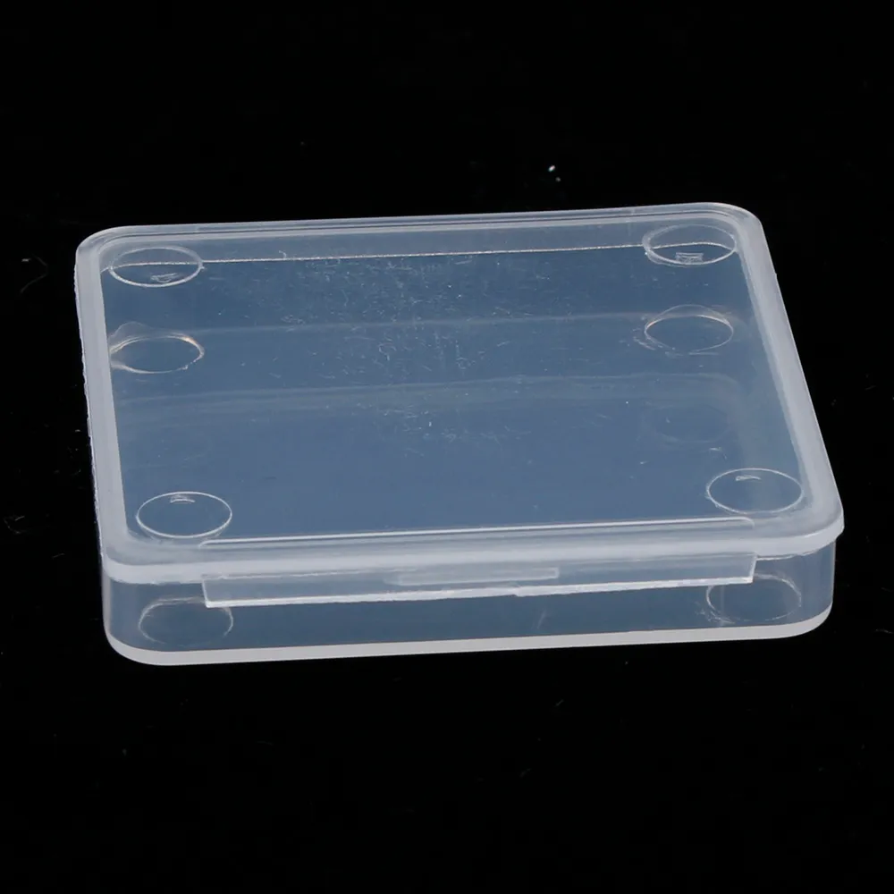 Małe kwadratowe przezroczyste plastikowe pudełko do przechowywania przezroczyste pudełka do przechowywania biżuterii kreatywne koraliki rzemieślnicze kontenery 2673