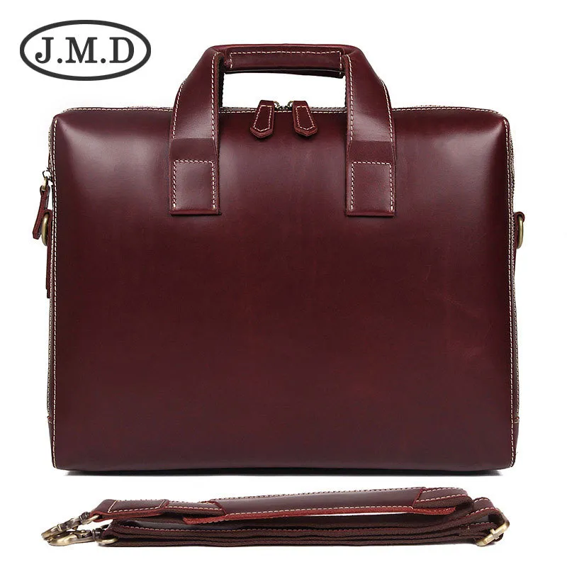 J M D 2019 Ny högkvalitativ 100% Real Leather Ship Men Portcases Messenger Bag Laptop Bags Hand Bag 7167256T