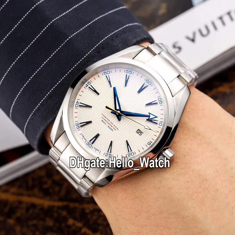 Nieuwe Aqua Terra 150M 220 10 41 21 06 001 Automatisch herenhorloge stalen kast grijze textuur wijzerplaat A2813 roestvrijstalen armband horloges H2517
