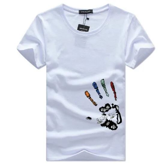 Heren T-shirts 2019 Herenmode T-shirt Zomer Korte mouw Ronde hals T-shirt Plus Size Gedrukt Casual Katoenen T-shirt met 6 kleuren Maat S-5xl Ilny Kgcp Kgcp