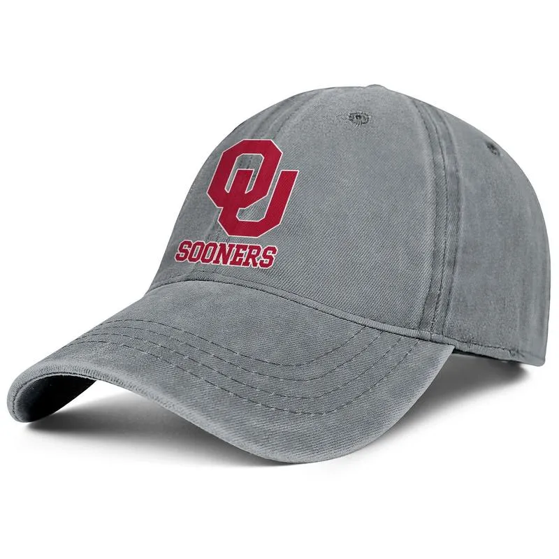 Oklahoma Sooners bayrak futbolu kırmızı unisex denim beyzbol şapkası özel tasarım kendi kişiselleştirilmiş şık şapkalar logo futbol eski pr2486908