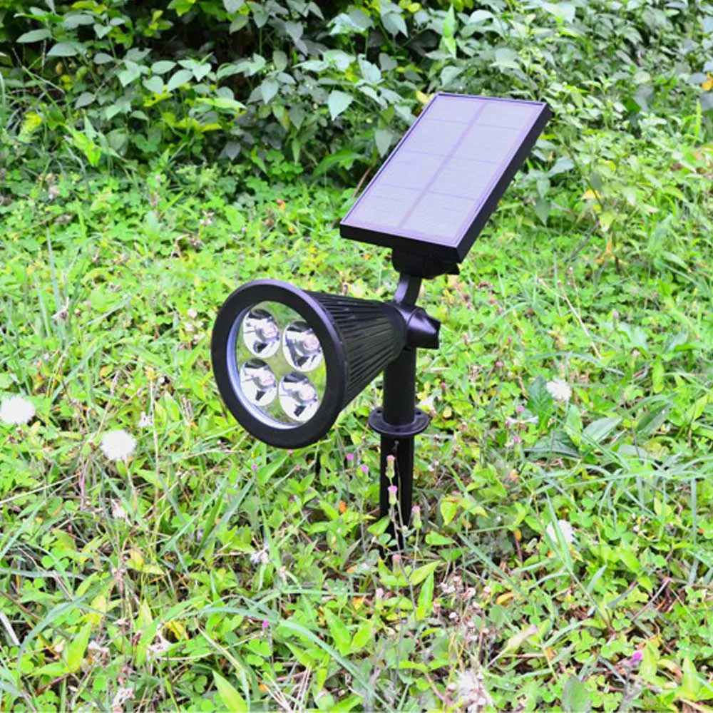 Brelong Outdoor Solar Lawn Light Color Buried Light Spotlight 4 Outdoor Courtyard Courtyard RGB LED Safety Light235T