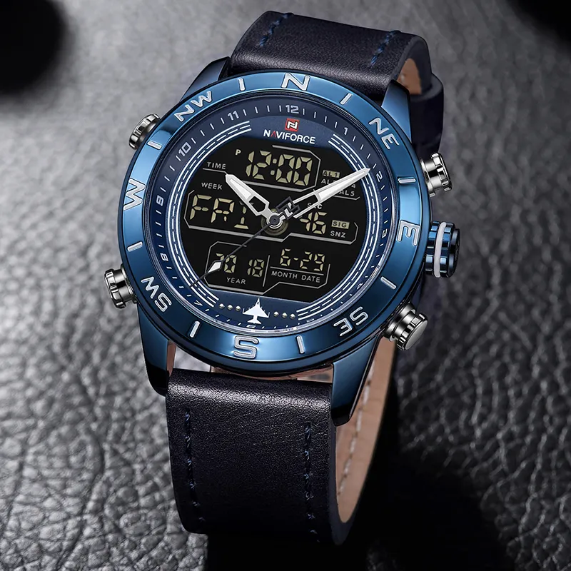 Relojes para hombre de la mejor marca NAVIFORCE, reloj deportivo de moda para hombre, reloj de cuarzo resistente al agua, reloj de pulsera militar con caja para 2279
