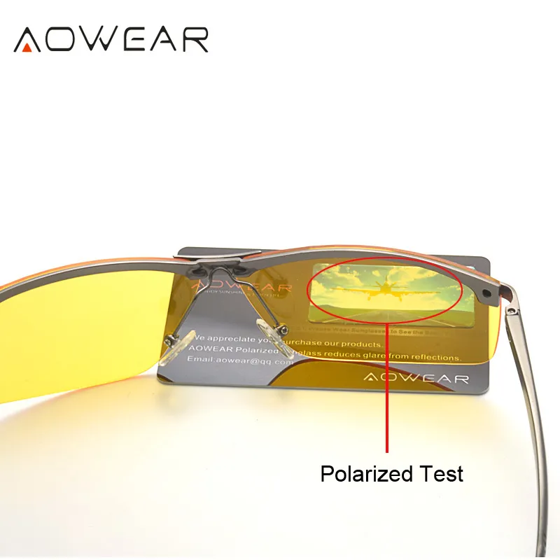 Lunettes de Vision nocturne pour hommes lunettes HD lunettes de conduite nocturne hommes lunettes de soleil jaunes polarisées pour conducteur Oculos Gafas de 293S