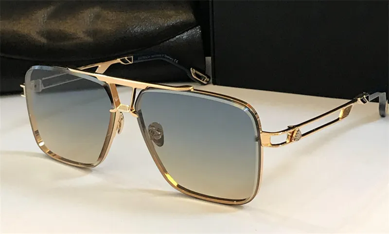occhiali da uomo design occhiali da sole giocatore quadrati k cornice oro gocce cristallo taglio taglio top di alta qualità Eyewear esterni con custodia 311i