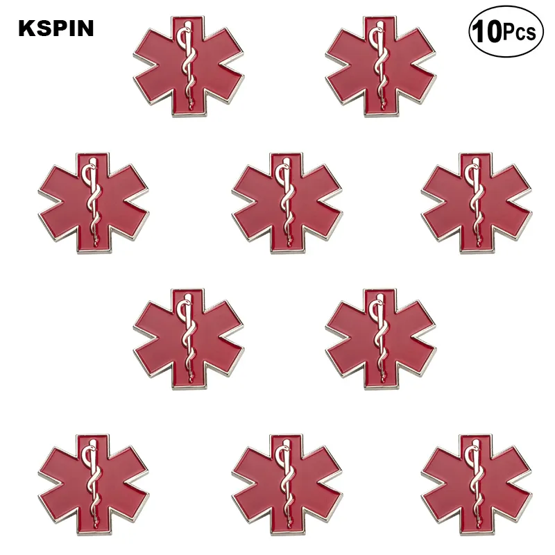 Rote Krankenpflege, amüsante Anstecknadel, Flaggenabzeichen, Broschennadeln, Abzeichen, 10 Stück