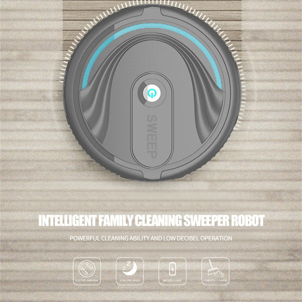Hela automatiska mini -dammsugande robotens dammsugare Sweepwet mopp samtidigt för hårda golvbilar som laddas sopeper276j