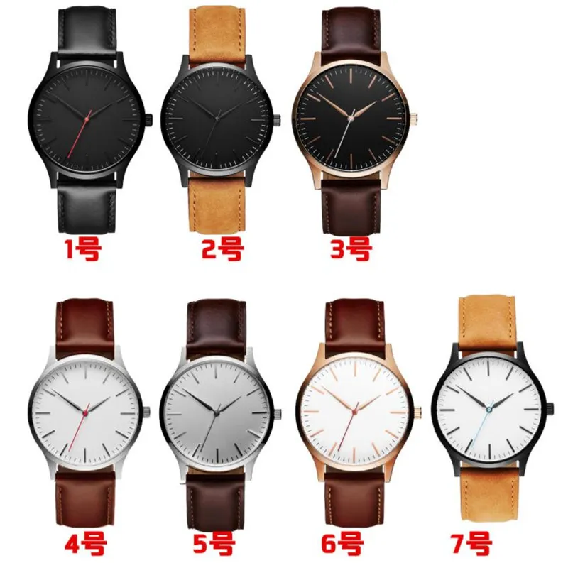 Famous Luxury Mens Watches 40mm Quality Sport Men Watch Rose Gold Leather Man Fashion Dress Quartz Wristwatches312K