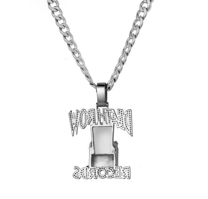 List więzienia Naszyjnik Hip Hop Street Dance Men's and Women's Jewelry Outdoor Night Club Party Pendant Titaniu275i