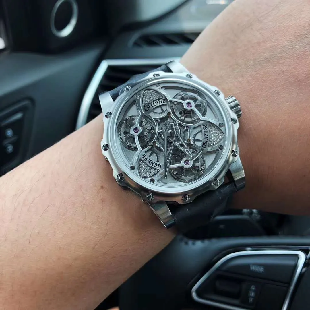 45mm Diamond Mechanische Heren HEREN HORLOGE POLSHORLOGE ANTOINE WATERDICHTE Horloges TOP Kwaliteit Horloge PREZIUSO SAPPHIRE CRYSTAL273H