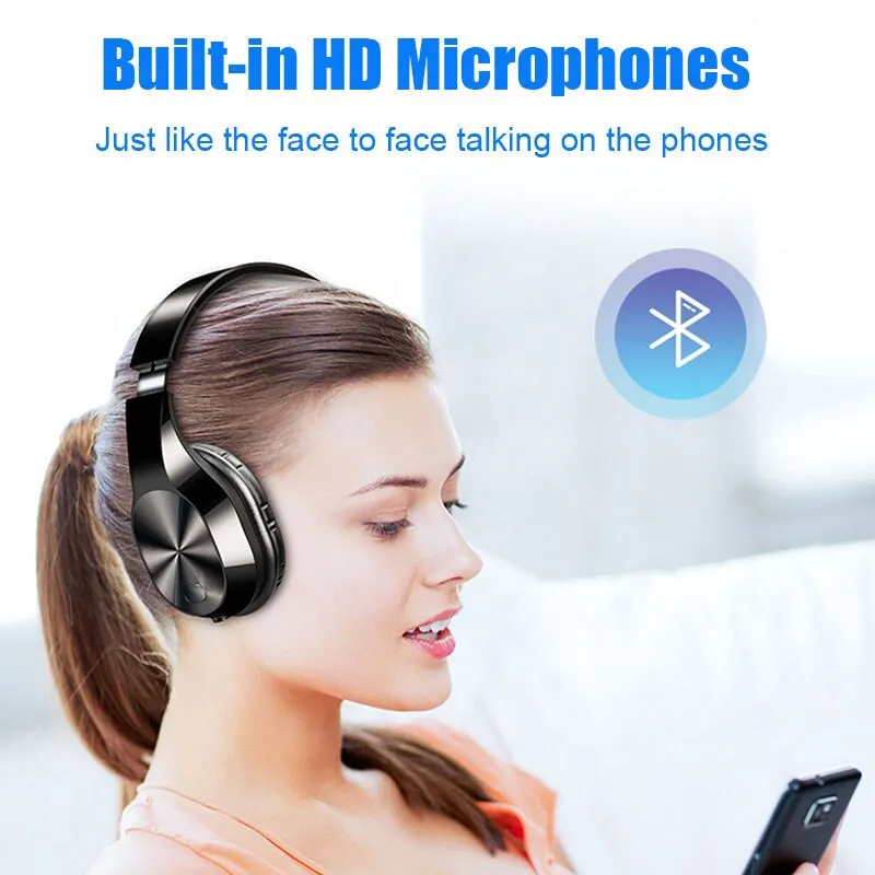 T5 trådlösa hörlurar Stöd TF -kort 35mm Jack LED -ljus Bluetooth -hörlurar 9D Stereo Earphones Music Headsets med MIC4312391