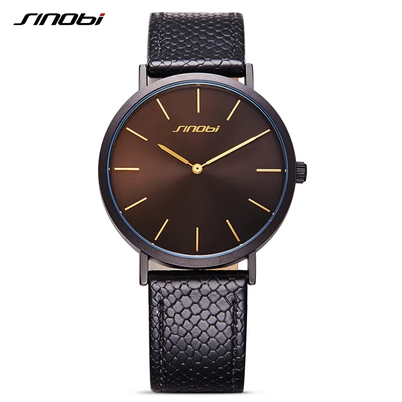 SINOBI New Design Fashion Ladies Watches Elegant Simple Female Quartz Watch Women Modern Trend Leather Strap Montre Femme213l