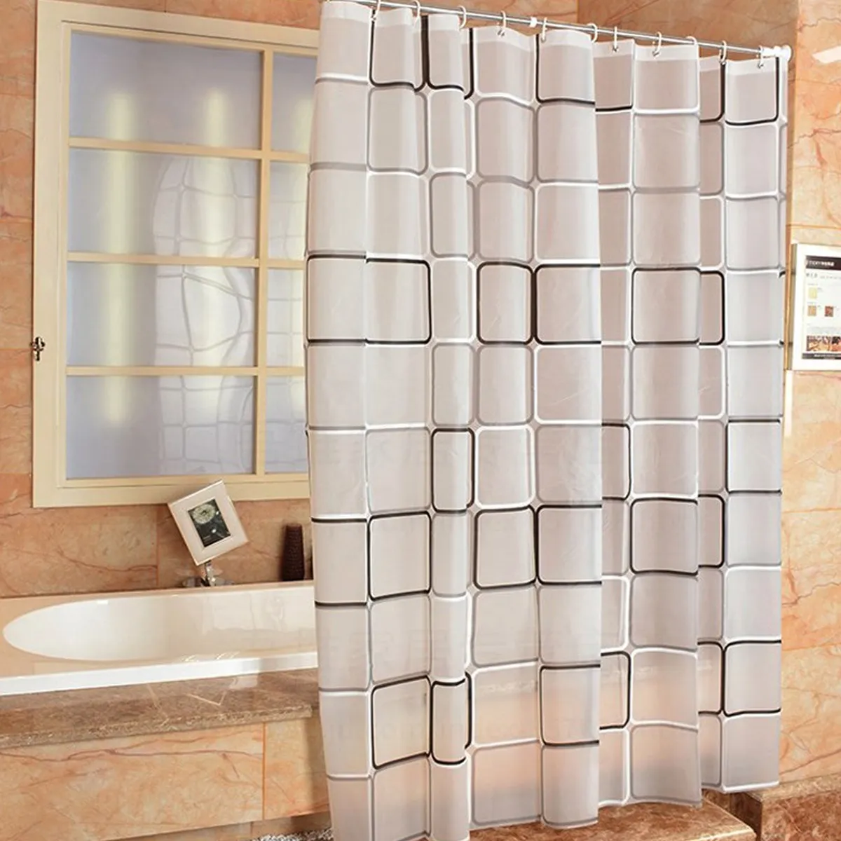 防水ペバのシャワーのカーテンライナー透明なカバチの浴室のシャワーのカーテン12の高品質のフック付きの浴室のシャワーカーテン