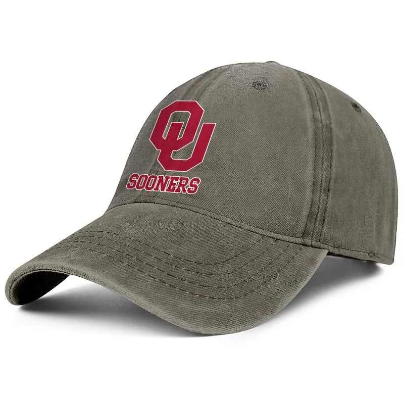 Oklahoma Sooners Flag Football Red Unisex-Jeans-Baseballkappe, gestalten Sie Ihre eigenen, personalisierten, stilvollen Hüte mit dem Logo Football Old Pr2486908