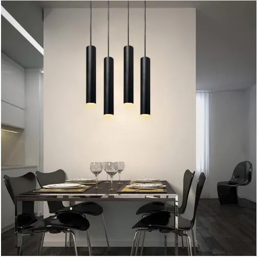 Lampe suspendue à intensité variable, luminaire décoratif d'intérieur, idéal pour une cuisine, une salle à manger, une boutique, un comptoir de bar ou un tuyau cylindrique, 246Z