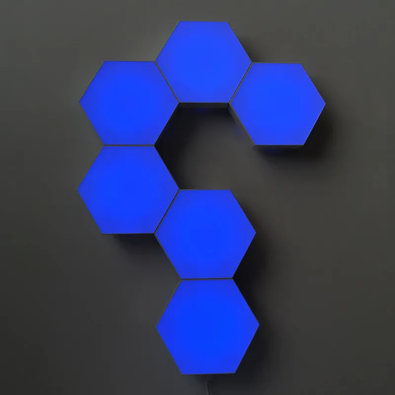 Colorful DIY Quantum Light Touch Sensor Color-Changing Night Lamp Modular Hexagonal LED Wall bedroom249t