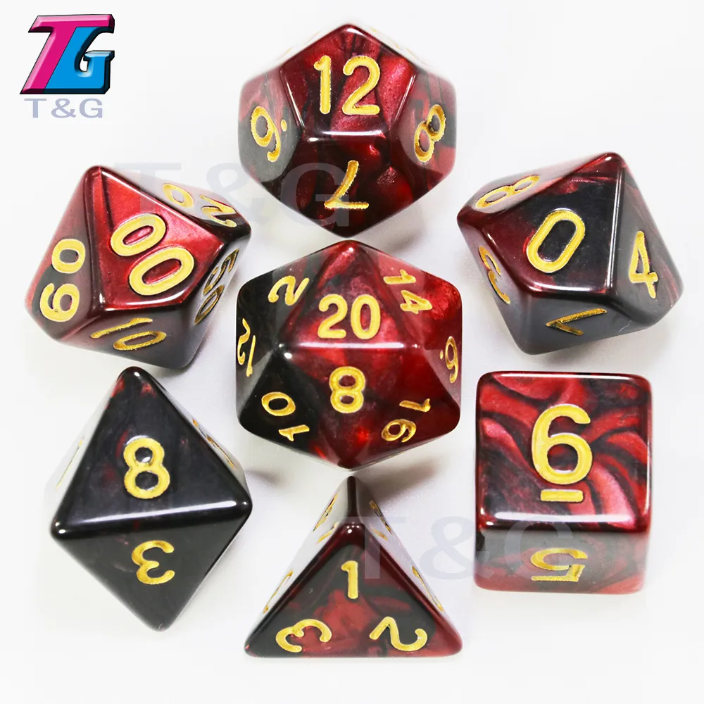 Набор в кости смешанных цветов D4-D20 Dungeons и Dargon RPG Mtg Board Game set241b