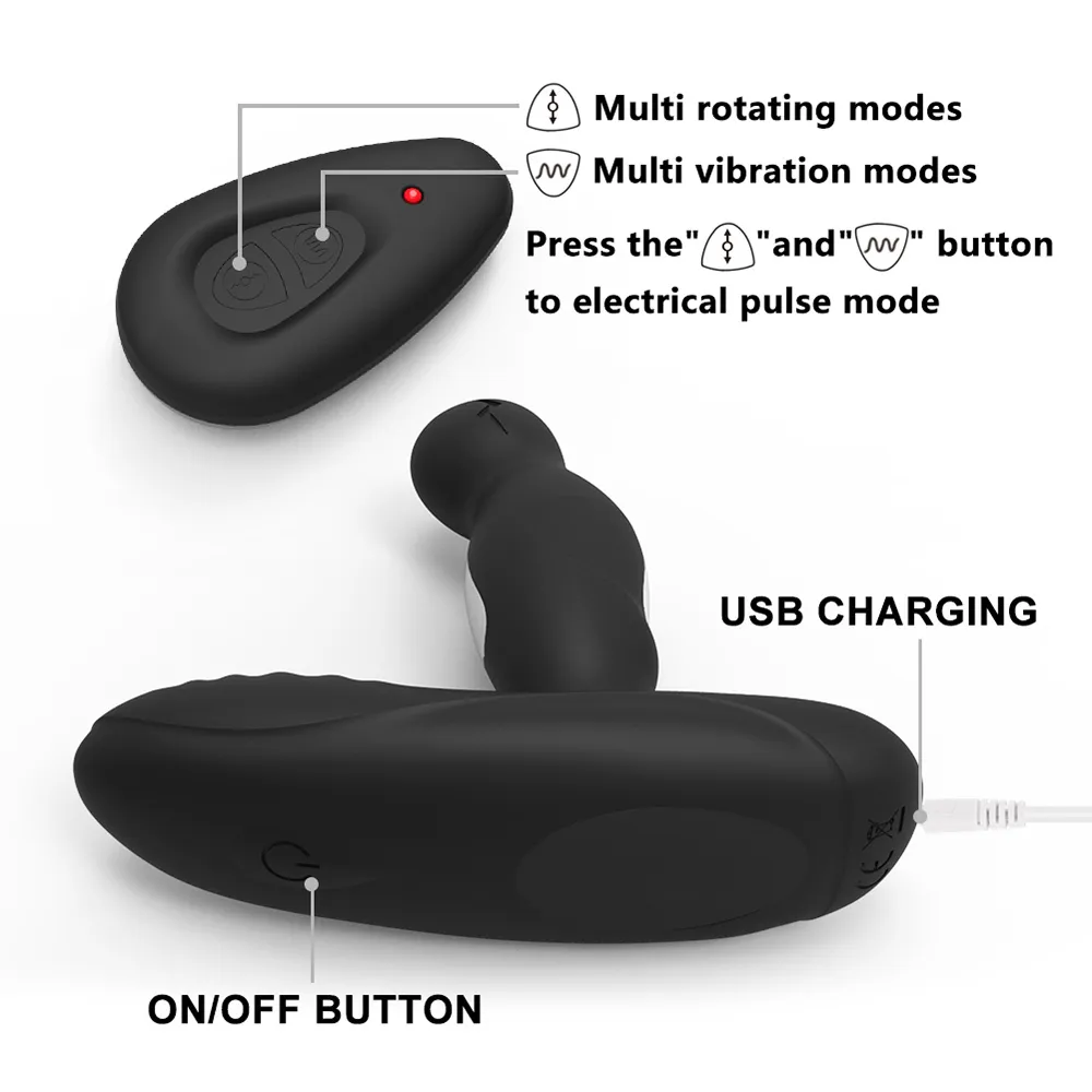 Électrique Choc Pulse Massage De La Prostate Vibrateur Sex Toys Pour Hommes Gay Télécommande Chauffage Vibrant Plug Anal Masturbateur Y200226