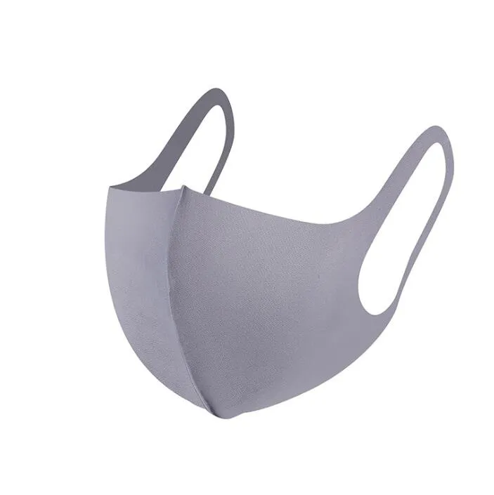 En stock anti-poussière visage bouche couverture PM2 5 masque respirateur anti-poussière respirant lavable réutilisable glace soie coton masques outils 1222j