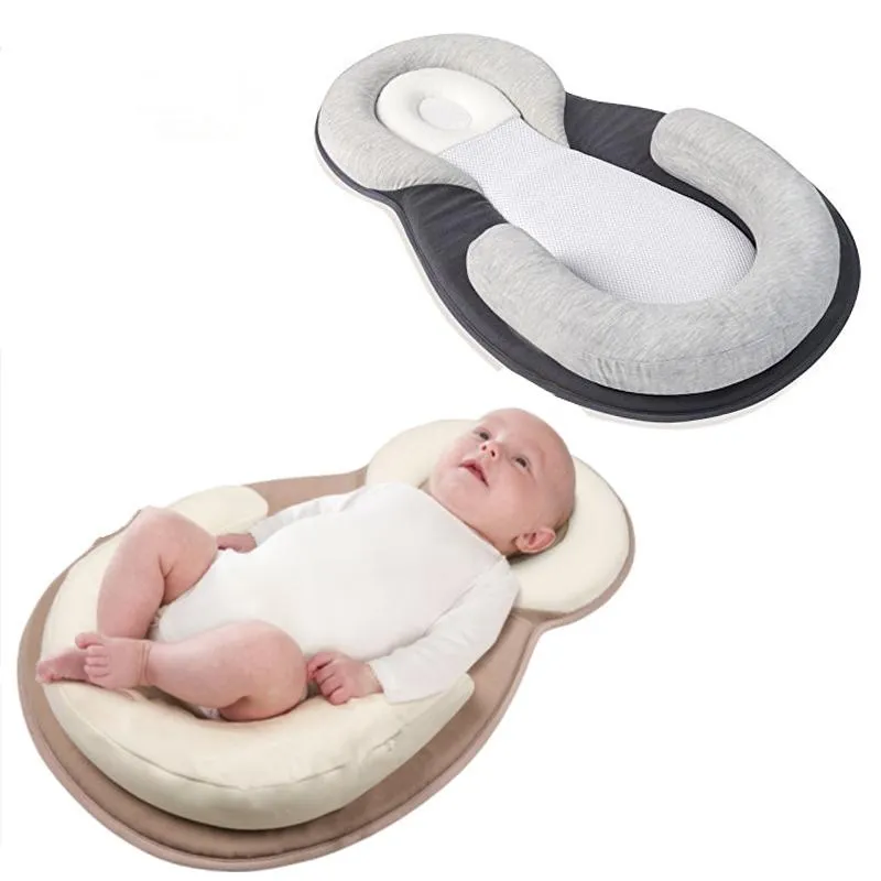 Bebê estereótipos travesseiro infantil recém-nascido anti-rollover colchão travesseiro para 0-12 meses bebê dormir posicionamento almofada de algodão travesseiro 2408