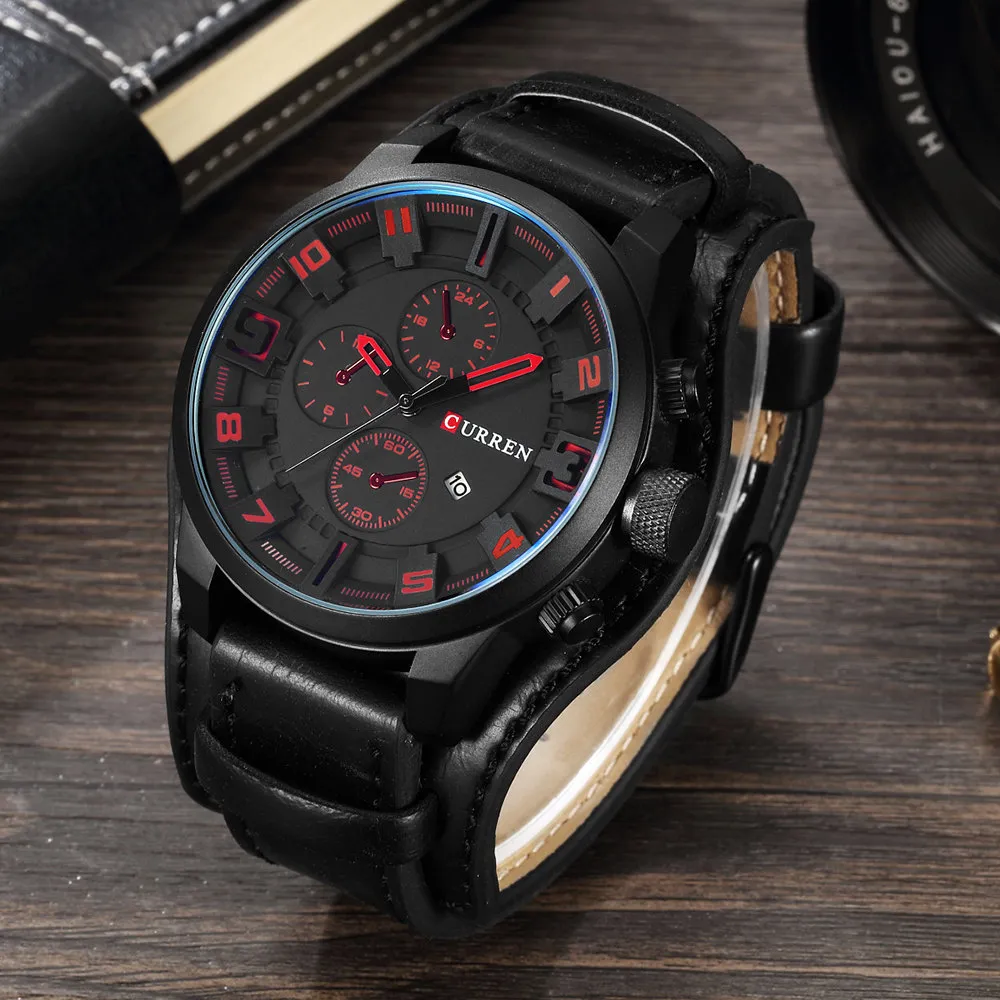 Curren Top Brand Sport Mens Drop Watches Male Clasts Date Sport Military Clock Leather Strap Quartz Men Watch Watch Gift 8225 21222Q