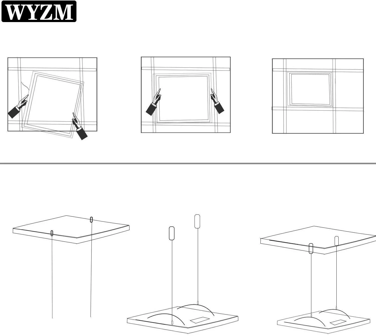 4 Pack Panel Light 2x4 ft ETL Listad 0-10V Dimble 5000K Drop Tak Flat LED-lampan Infälld kantbelyst TROFFER FIXTUR239N