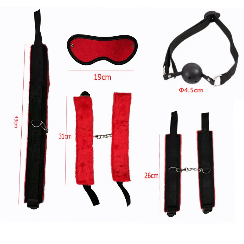 Juguetes sexuales para mujeres hombres Nylon Bdsm Sex Bondage Set Lencería sexy Manos Látigo Cuerda Anal Plug Vibrador Productos Sm Juegos para adultos J190623159166