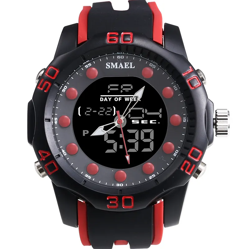 Montres pour hommes SMAEL marque Aolly double affichage horloge mode décontracté électronique robe de bain montres vente 1112248S