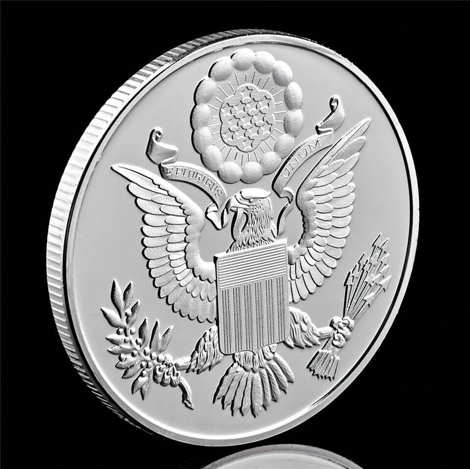 Arts and Crafts Coeptis Masonic USA National Emblem Emblem Silver PlATED Token METAL Challenge Coin6955036