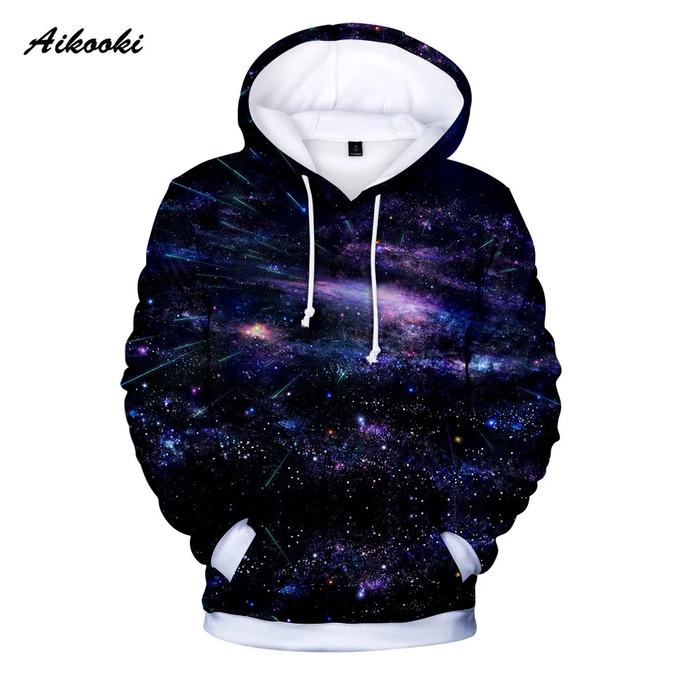 Unisex 3D Space Galaxy Print Hoodie Comfortable Cotton Blend