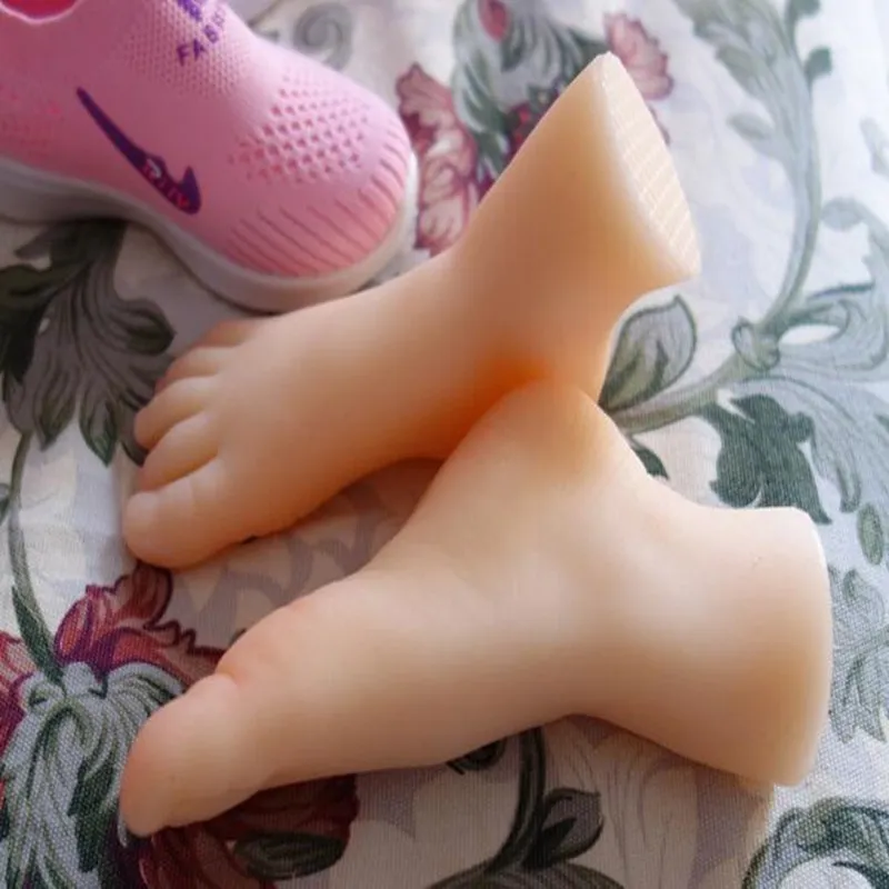 12 cm reallife simulatie vrouwelijke voet mannequin kind schoeisel schieten display rekwisieten pedicure medische acupunctuur schilderen een pie193T