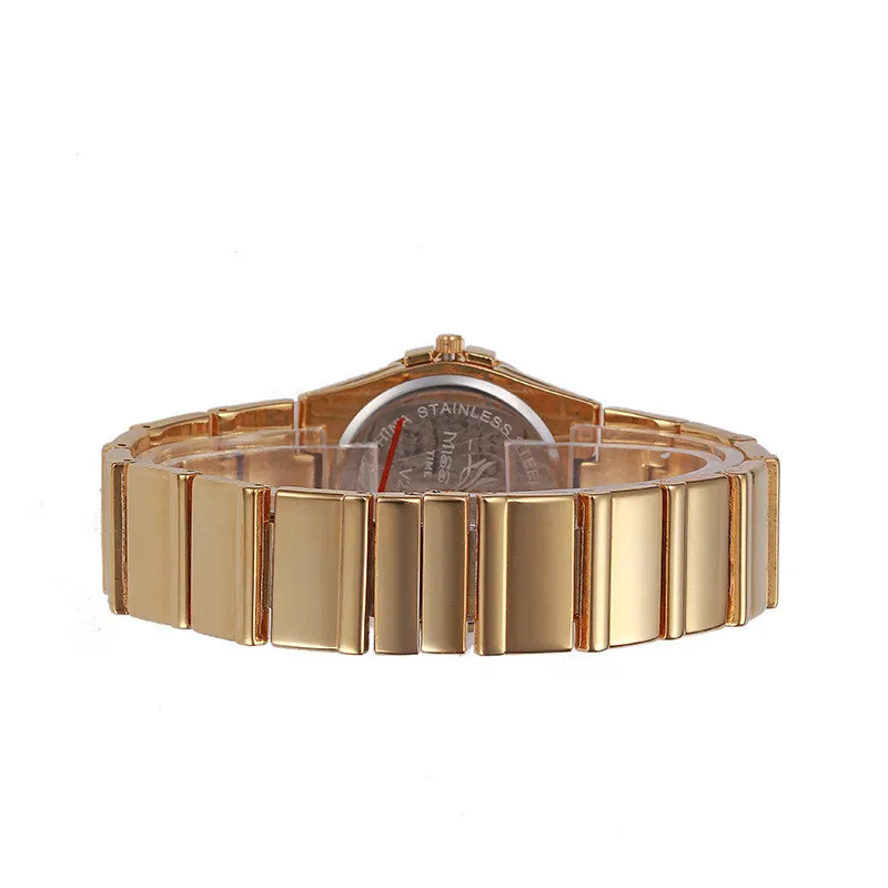 Модные роскошные дизайнерские часы с ремешком из нержавеющей стали, кварцевые часы с круглым бриллиантом CZ для мужчин, женщин217o