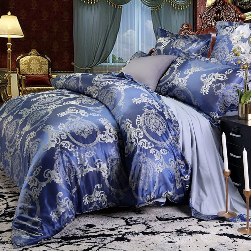 Designer Bed Comforters Sets Luxury Home Bedding Set Jacquard Duvet Bed Sheet Twin Single Queen King Size Bed Sets Bedclothes293r