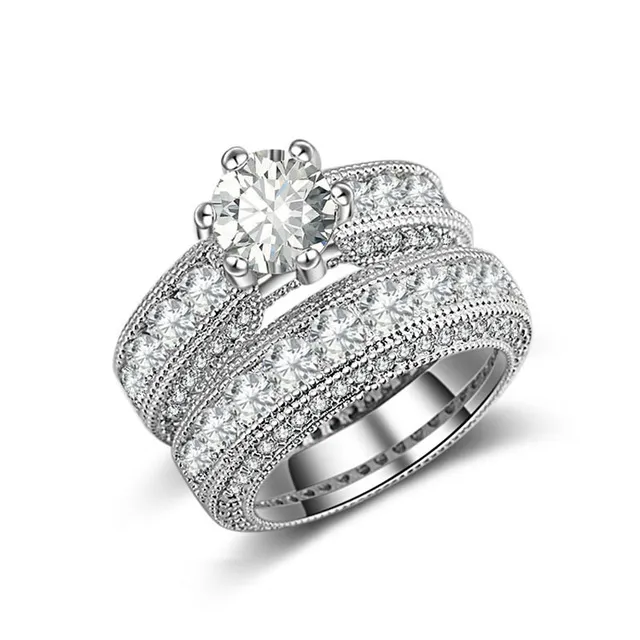 Стерлингового Серебра 925 пробы, роскошные смелые большие обручальные кольца, набор для свадебных женщин, помолвка, африканский палец, рождественский подарок, ювелирные изделия r44282386